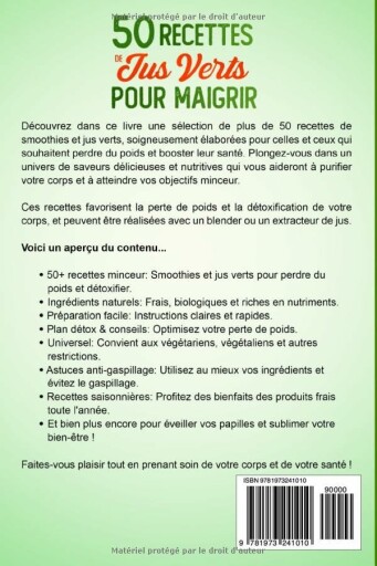 50 Recettes de Jus Verts pour Maigrir