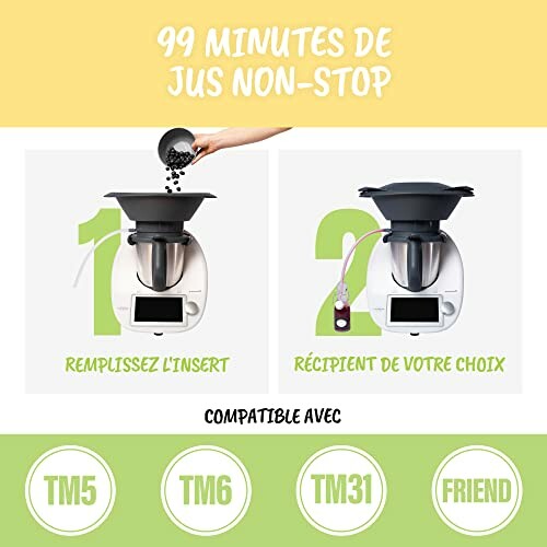Instructions pour faire du jus avec Thermomix, compatible TM5, TM6, TM31, Friend