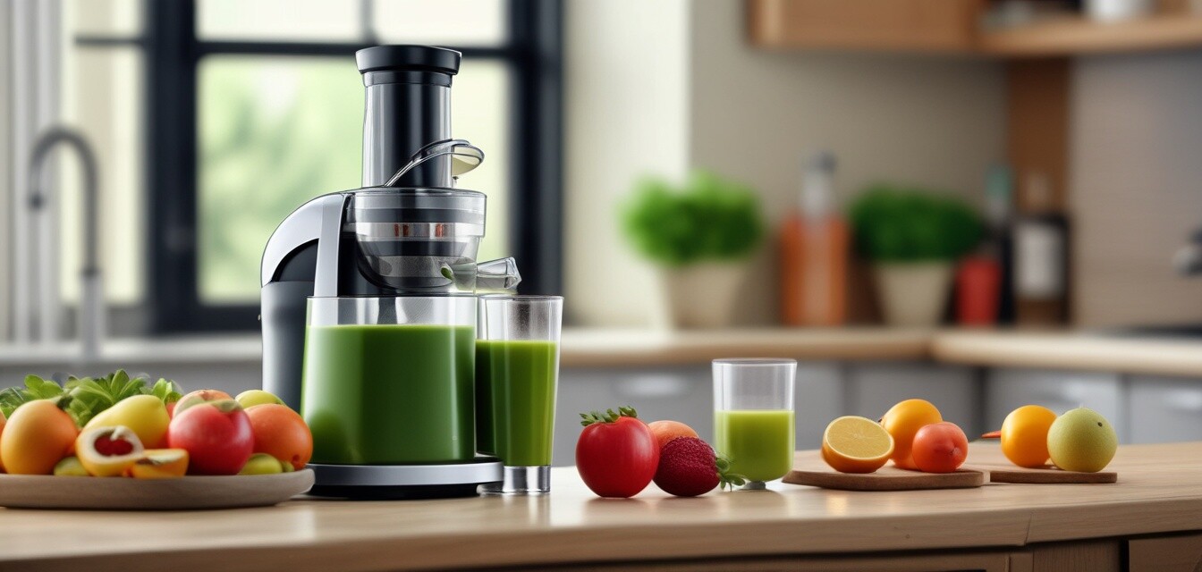 Cuisine avec extracteur de jus propre