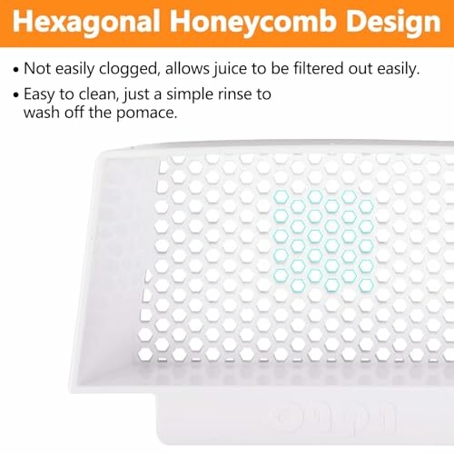 Conception de nid d'abeille hexagonal pour un filtrage facile.