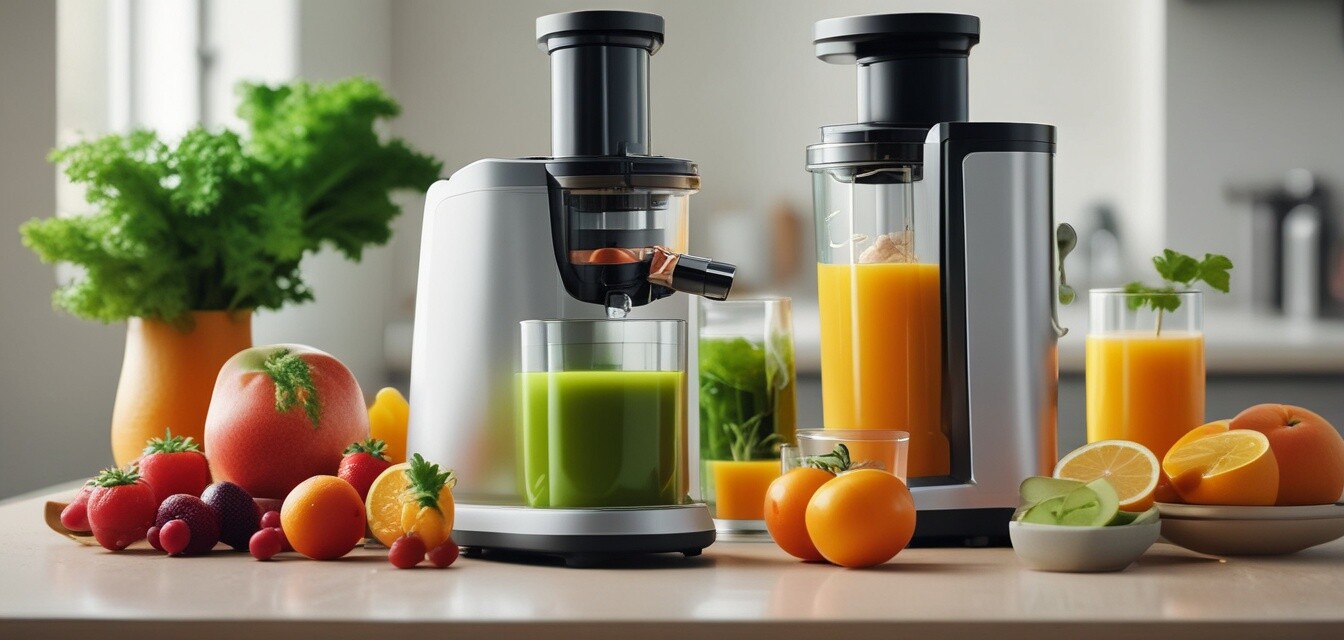 Extracteur de jus propre avec ingrédients frais