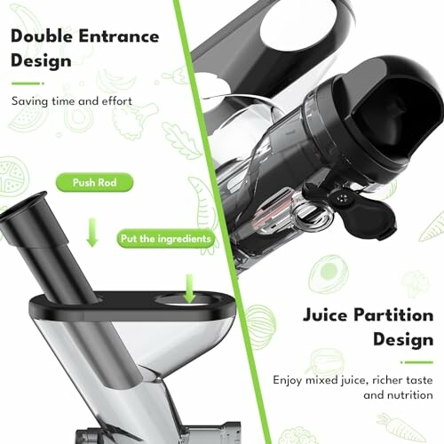 Extracteur de jus avec double entrée et design de séparation du jus